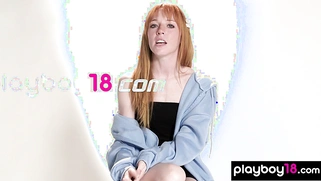 Red teen Madi pleasuring her sweet pussy