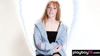 Red teen Madi pleasuring her sweet pussy