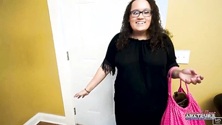 Busty Brunette Harper B BBW Audition Sloppy Deepthroat Greedy Swallow!