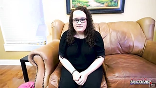 Busty Brunette Harper B BBW Audition Sloppy Deepthroat Greedy Swallow!