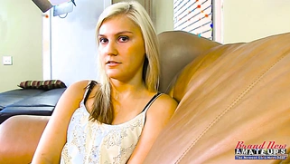 Kinky Blonde Coeds Bailey And Olyssia Enjoy Sucking Their Twats And A Dick!