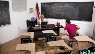 MILF teacher ordering a guy to fuck her