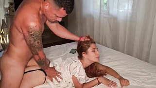 Cute Busty Redhead Teen Cheats With Roommate