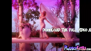 Mud covered muse showing her hairy pussy