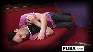 Witchy Jen Hexxxx uses a huge BBC strap-on to bang Alter Boy Marvelo!