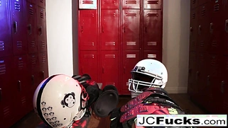 Lesbians who love football had sex in the locker room!