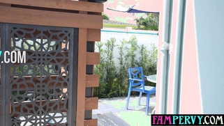 Teen Jessie riding on BFFs stepbros cock