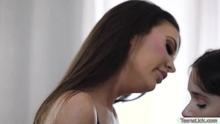 A students MILF teacher tasted her pink pussy
