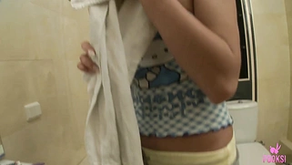 Nina J Spreads Her Legs Wide For Self-Pleasure In The Shower!