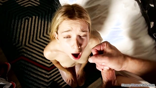 Shes not used to getting cum on her face