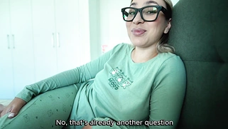 Beautiful Busty Blonde Stepmother Fucked And Cum On Glasses