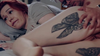 Sexy Busty Redhead Stepmother Shares Bed Gets Fucked Hard