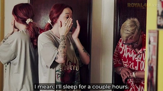 Sexy Busty Redhead Stepmother Shares Bed Gets Fucked Hard