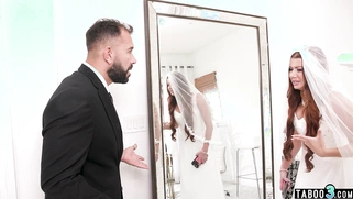 Best man calms down a nervous teen bride