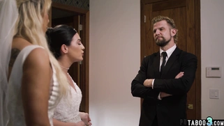 MILF brides had to sex with an officiant