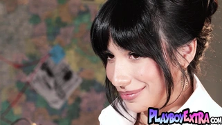 Hot latina MILF detective posing naked
