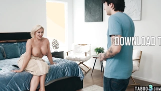 MILF golddigger kept stepsons mouth shut