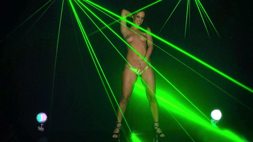 Jada Stevens Solo Porn - Jada Stevens solo posing with great laser show