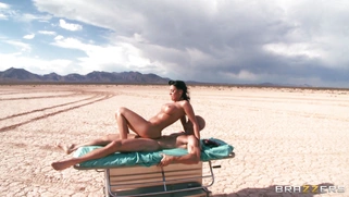 Rachel Starr riding dick in the desert