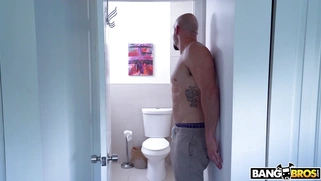 Jmac spies on Charity Crawford in the shower