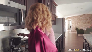 Sarah Jessie seduces her friend's son in the kitchen