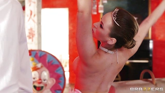Aleska Diamond shows off the flexibility of a prima ballerina