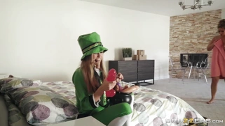Eva Notty caught leprechaun Carolina Sweets stealing her sex toys