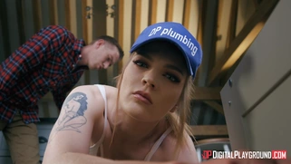 Plumber Carly Rae seduced Danny D in the kitchen