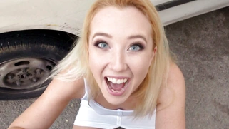 Samantha Rone is sucking the hard cock in POV